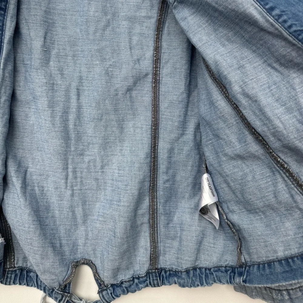 One Teaspoon Light Blue Cotton /‎ Linen Distressed Jacket, Size M